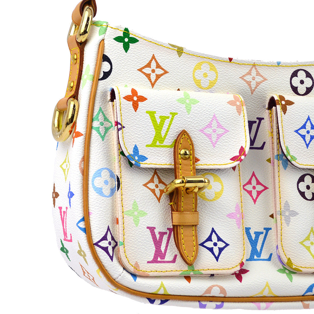 Louis Vuitton 2005 White Monogram Multicolor Lodge PM Handbag M40053