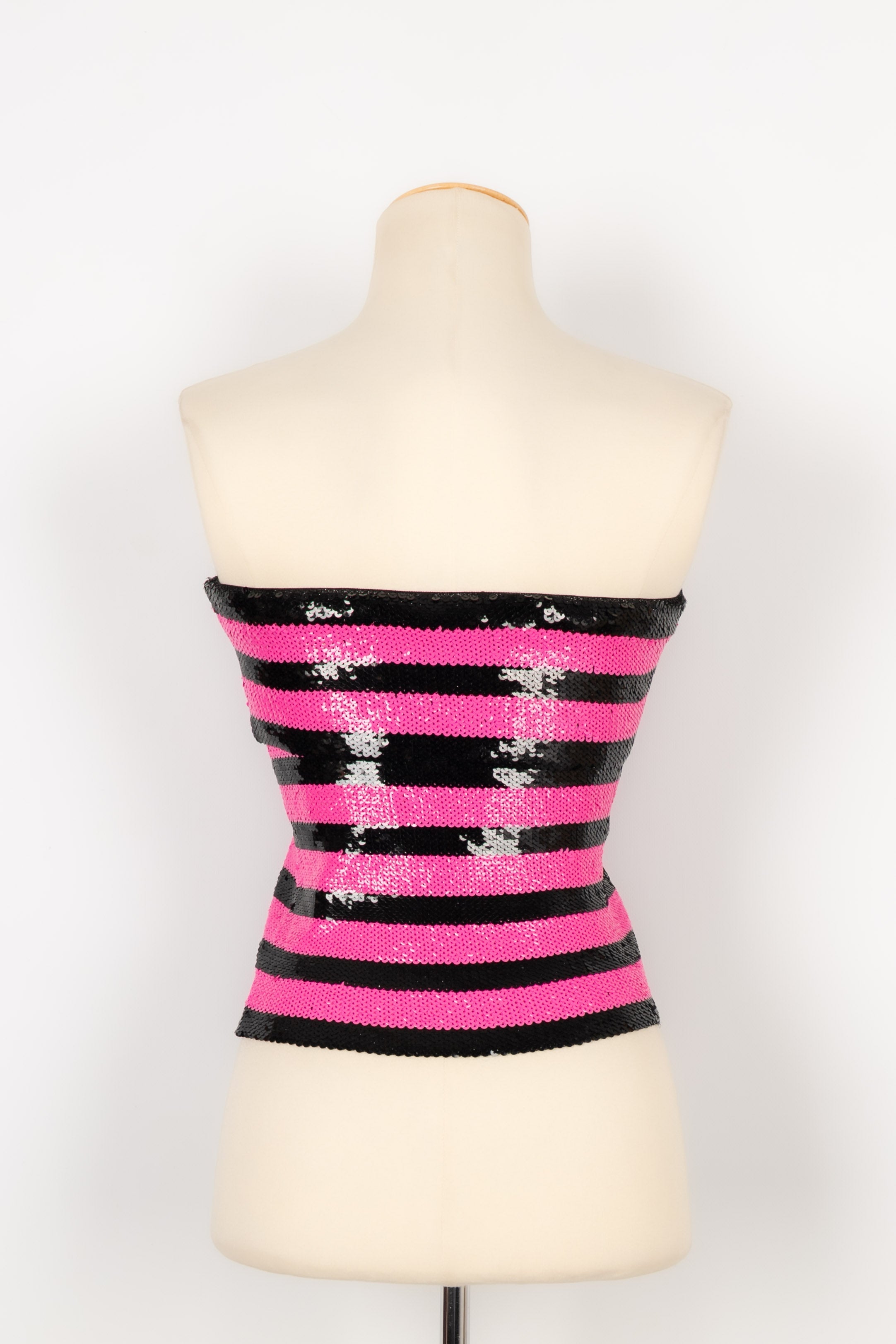 Haut bustier ÃƒÆ’Ã‚Â  paillettes Yves Saint Laurent