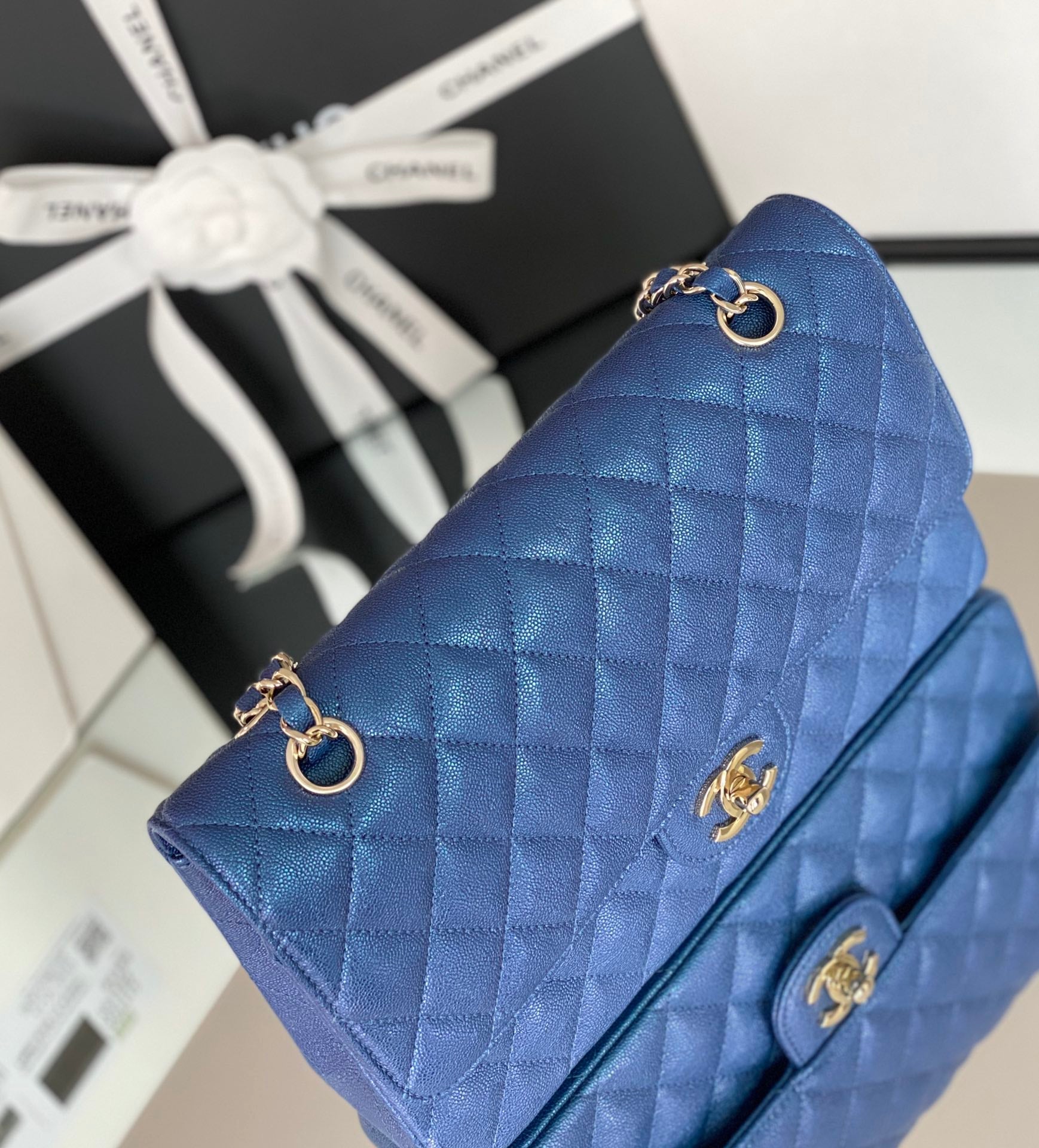 CHL Classic Handbag 26cm Blue For Women A01112