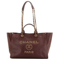 CHANEL Deauville Tote Studded Caviar Medium