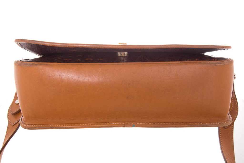 Escada Vintage Brown & Paisley Messenger Shoulder Bag