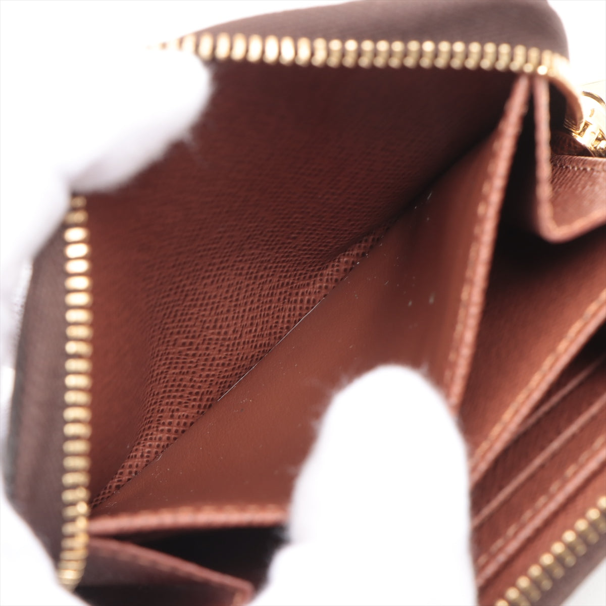 Louis Vuitton Monogram Zippy Coin Pass M60067 Brown Coin Case