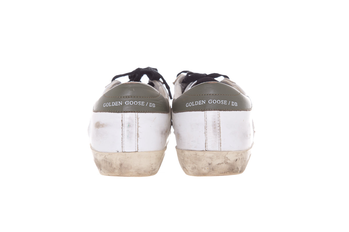 Golden Goose White & Multi Giltter Sneakers  SZ 38