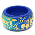 Louis Vuitton Blue Burg Tropical Cocktail Ring M66297 #52 #12 #M