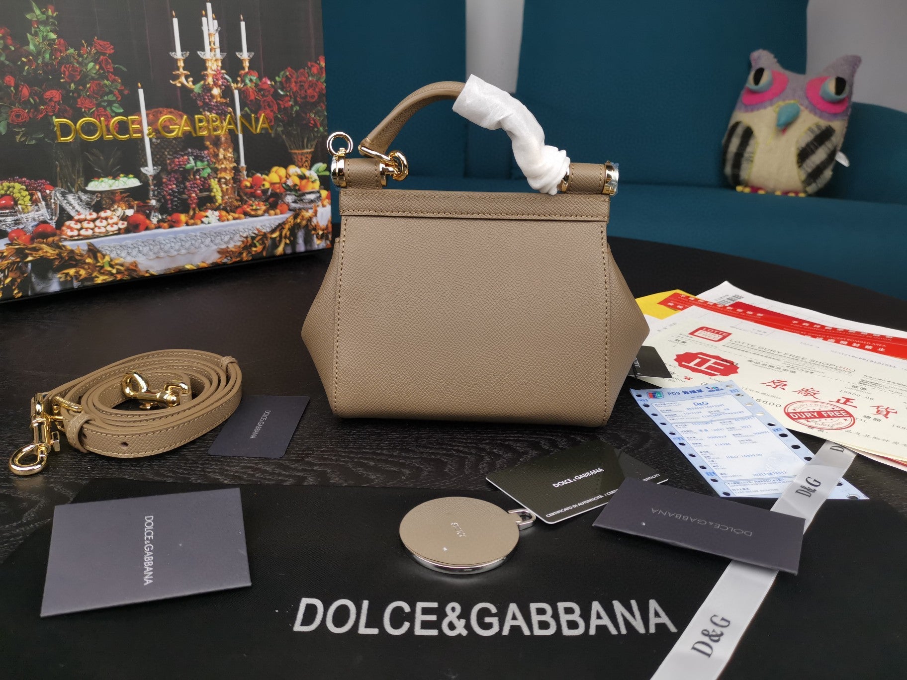 GLAMI Small Sicily Bag In Dauphine Beige For Women 7.5in/19cm GLAMI