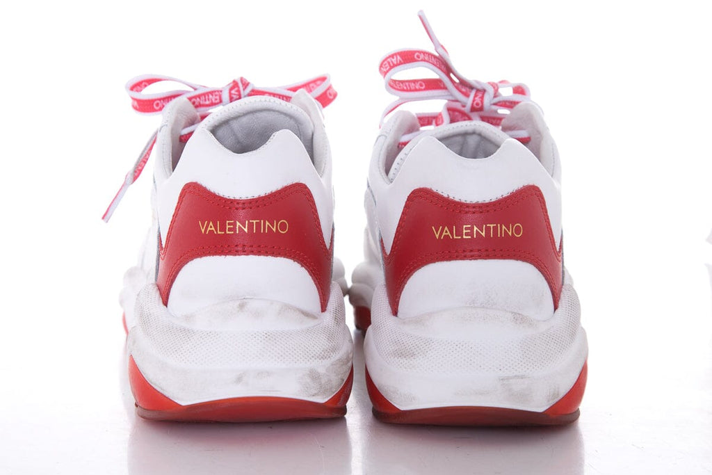 Valentino White And Red Sneakers SZ 9.5