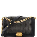 CHANEL Boy Flap Bag Braided Sheepskin New Medium