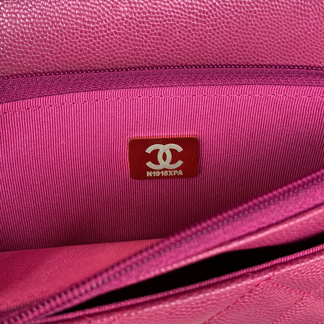 CHLSmall Flap Bag Gold Hardware Plum For Women, Women’s Handbags, Shoulder Bags 7.5in/19cm AP2840