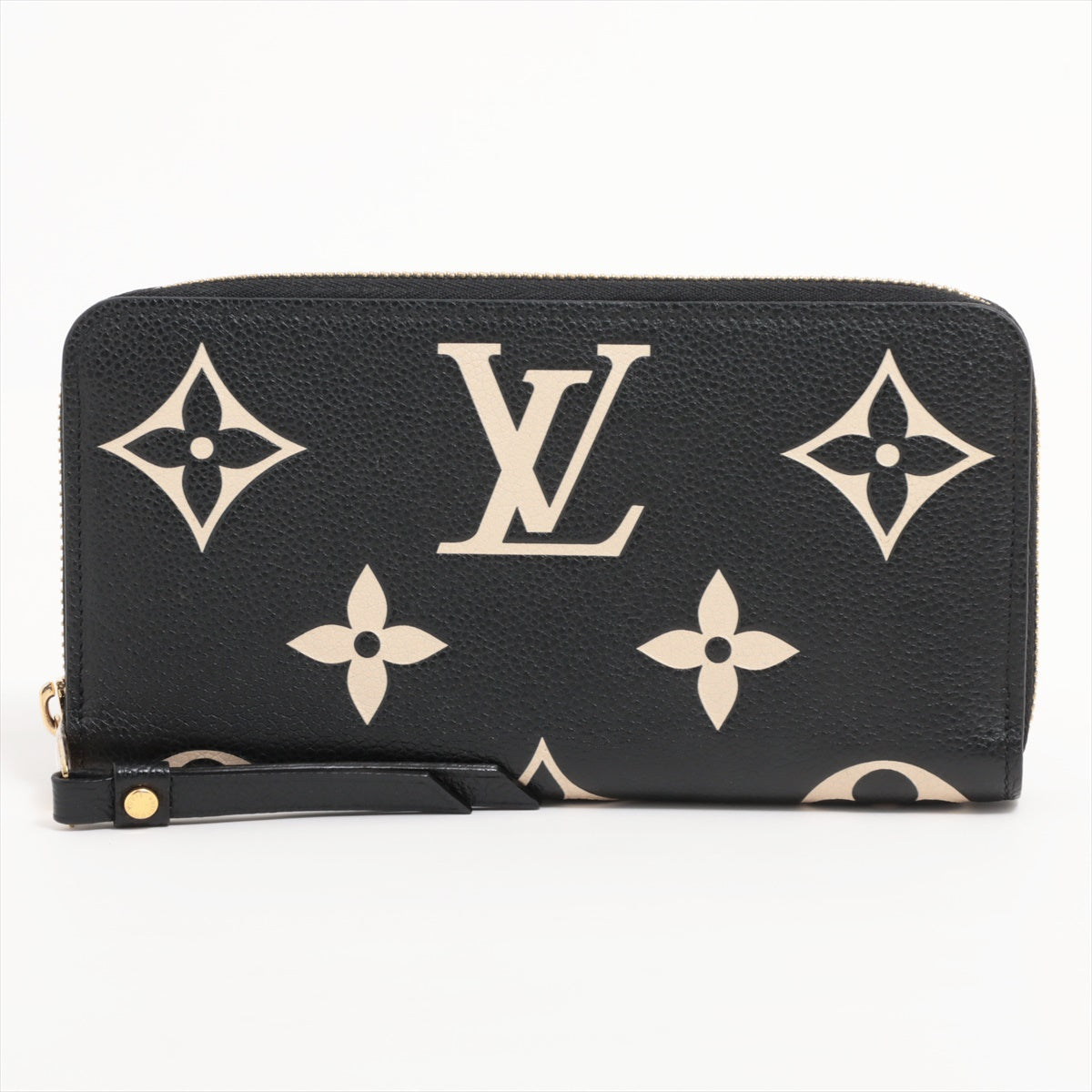 Louis Vuitton Bi-Color Monogram Implant Zippyr Wallet M80481 Noneir Round Zipper Wallet