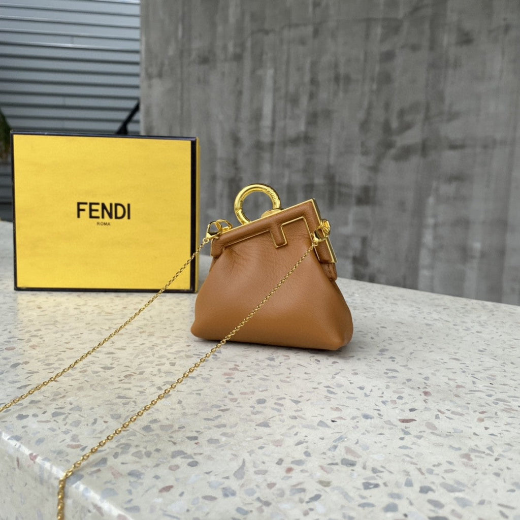 FI Nano First Charm Brown Bag For Woman 10cm/4in
