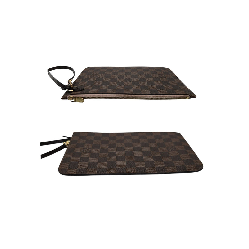 Louis Vuitton Damier Ebene Neverfull Pochette Wristlet