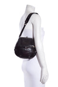 Lanvin Vintage Black Aged Leather Shoulder Bag