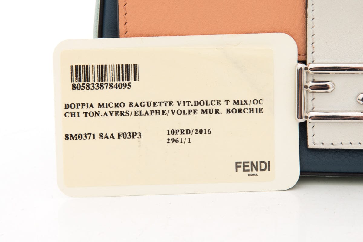 Fendi Multicolor Double Baguette Monster Cross-Body