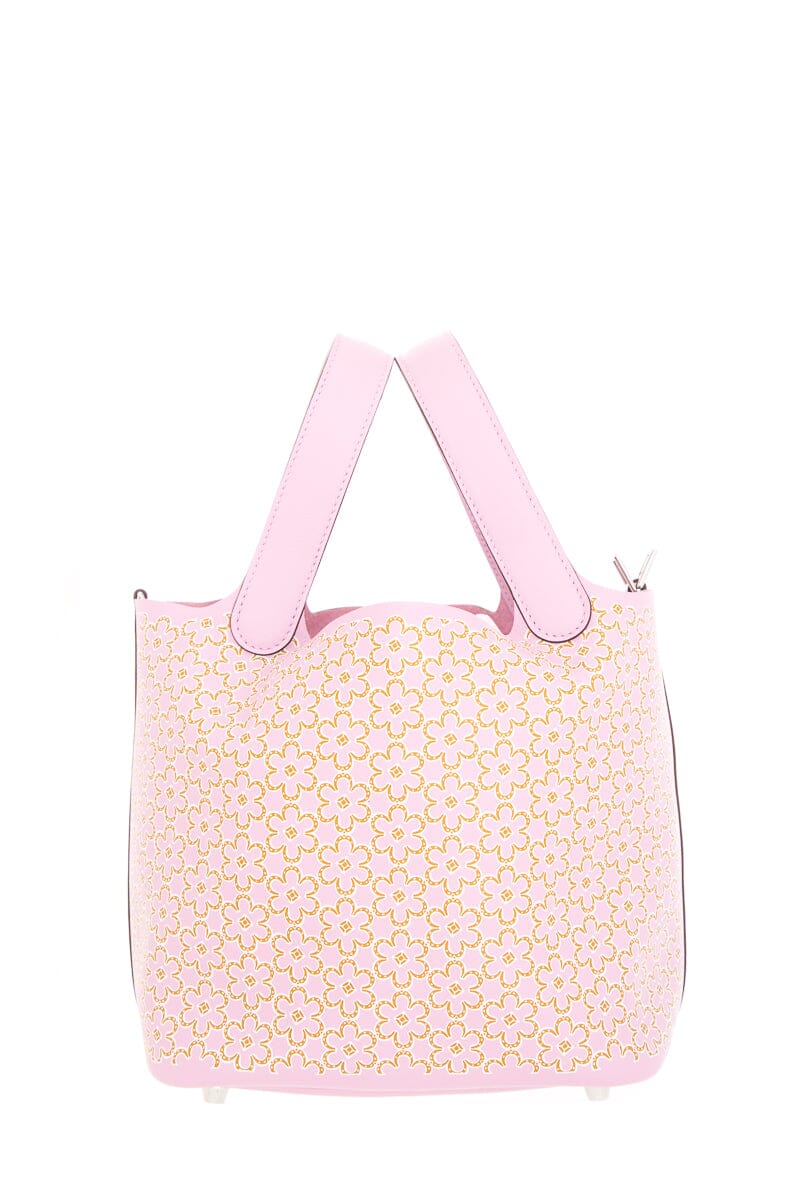 HermÃƒÆ’Ã‚Â¨s 2022 Lucky Daisy Pink Picotin 18cm Handle Bag