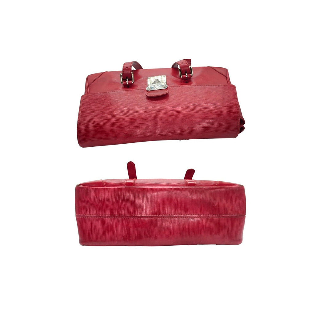 Louis Vuitton Vintage Red EPI Leather Segur MM Satchel