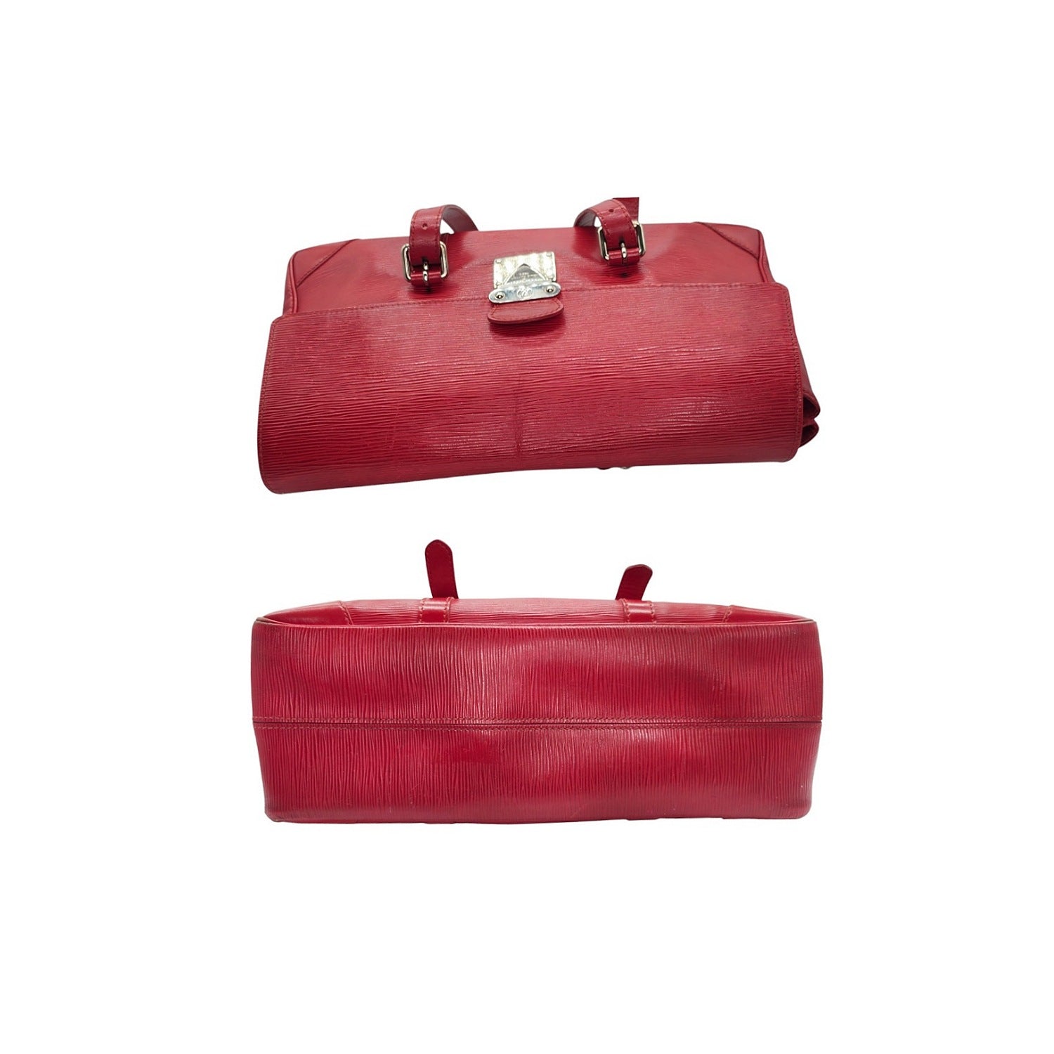 Louis Vuitton Vintage Red EPI Leather Segur MM Satchel