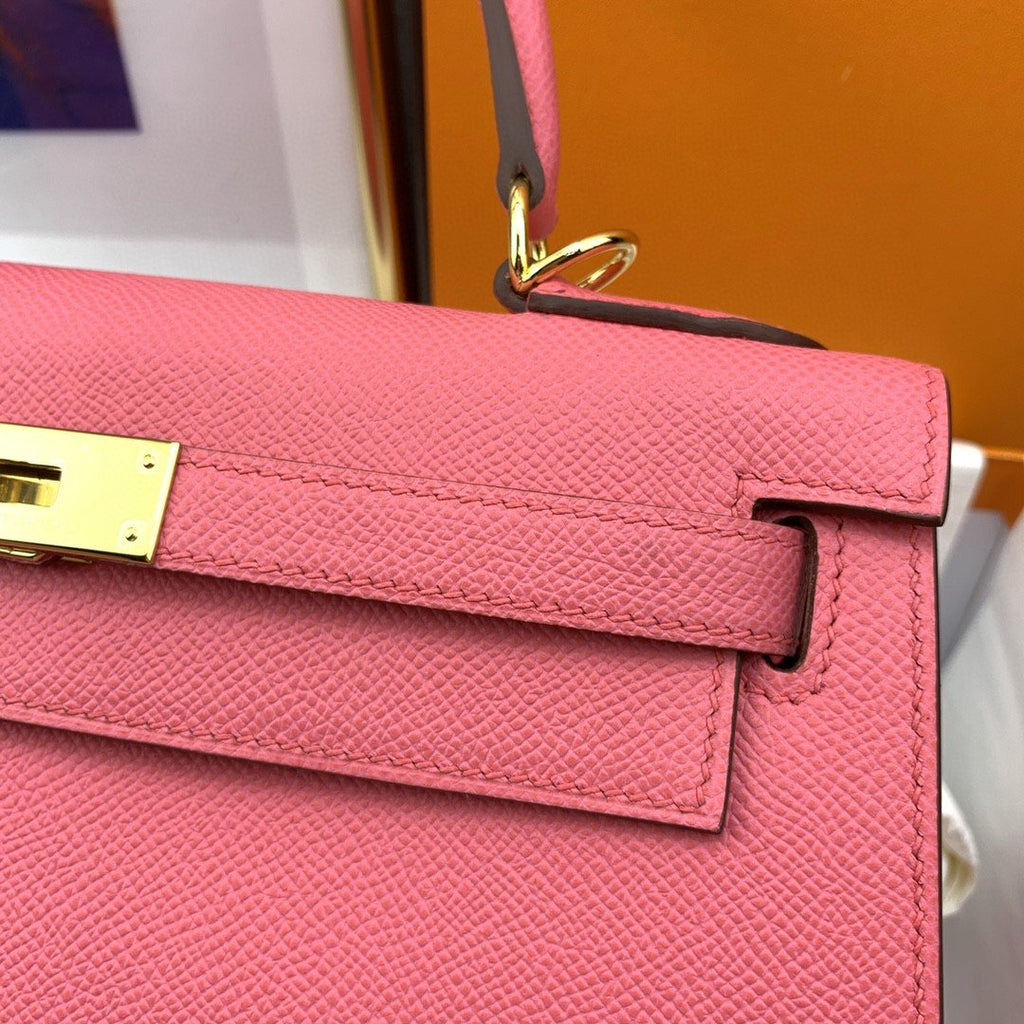 HM Kelly 28 Sellier Epsom Pink Bag For Women, Handbags, Shoulder Bags 11in/28cm