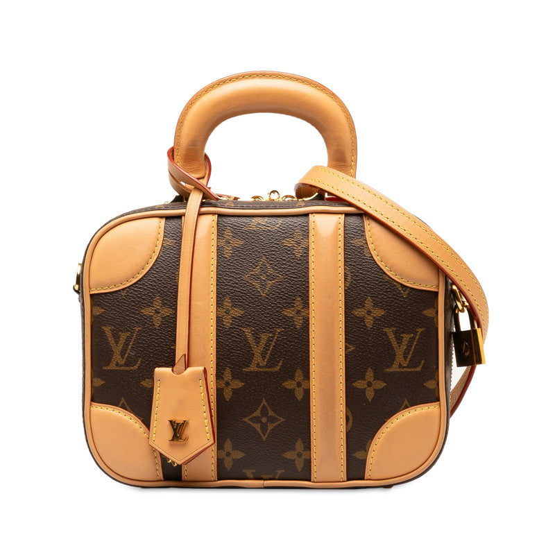 Louis Vuitton Monogram Valet PM Handbag 2WAY M44581 Brown PVC Leather  Louis Vuitton