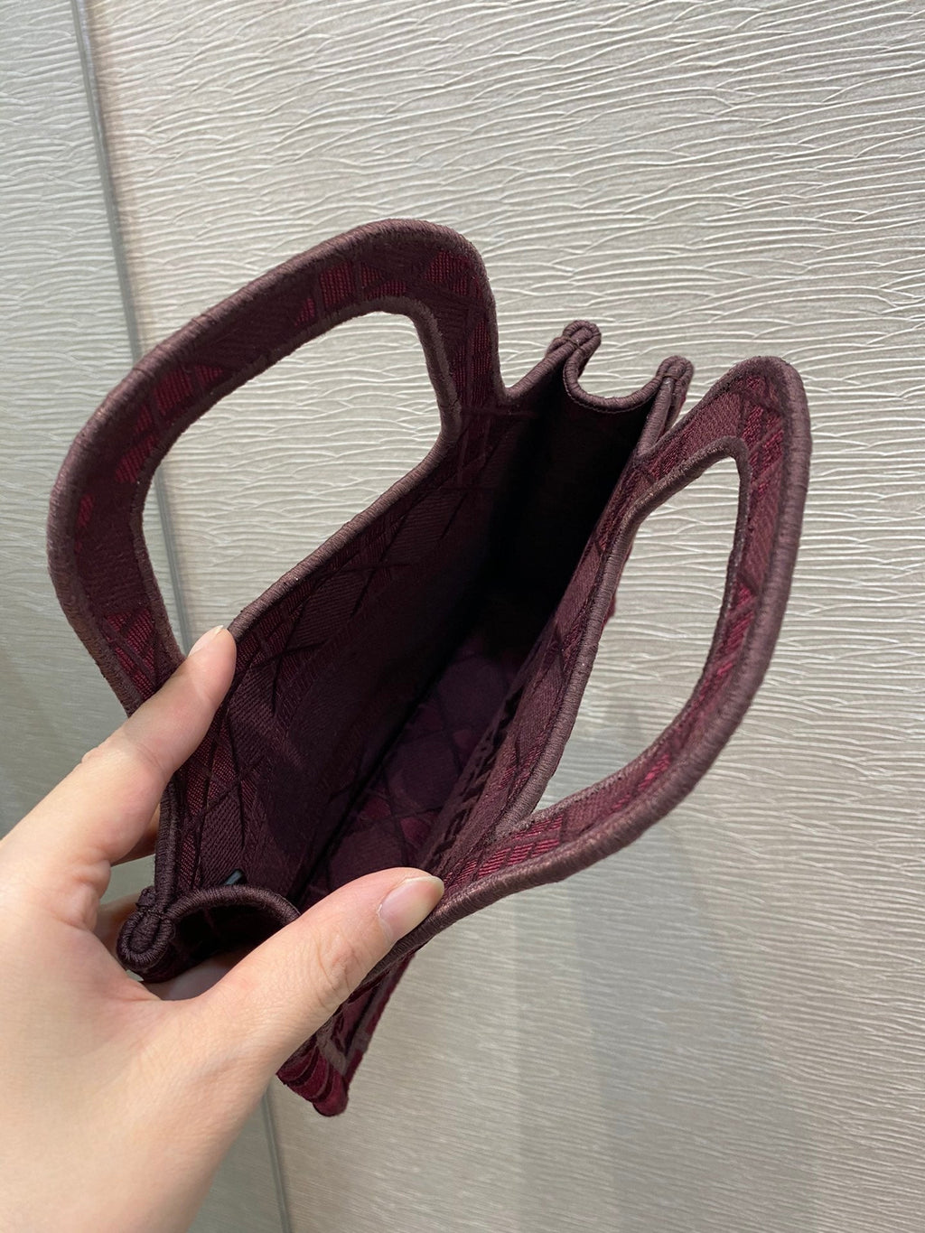 GLAMI Mini Tote Book Oblique Red Canvas For Women 23cm/9in CD