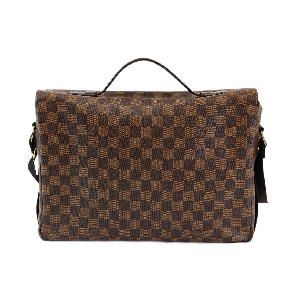 Louis Vuitton Broadw Damier N42270 Brown PVC Coated Canvas Leather Shoulder Bag