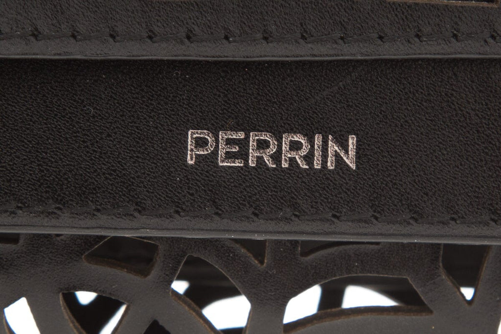 Perrin Black Spider Web Le Cabriolet Leather Clutch