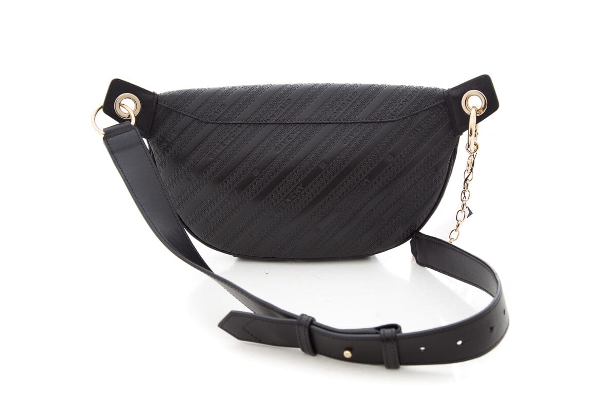 Givenchy Black Logo Embossed Belt Bag