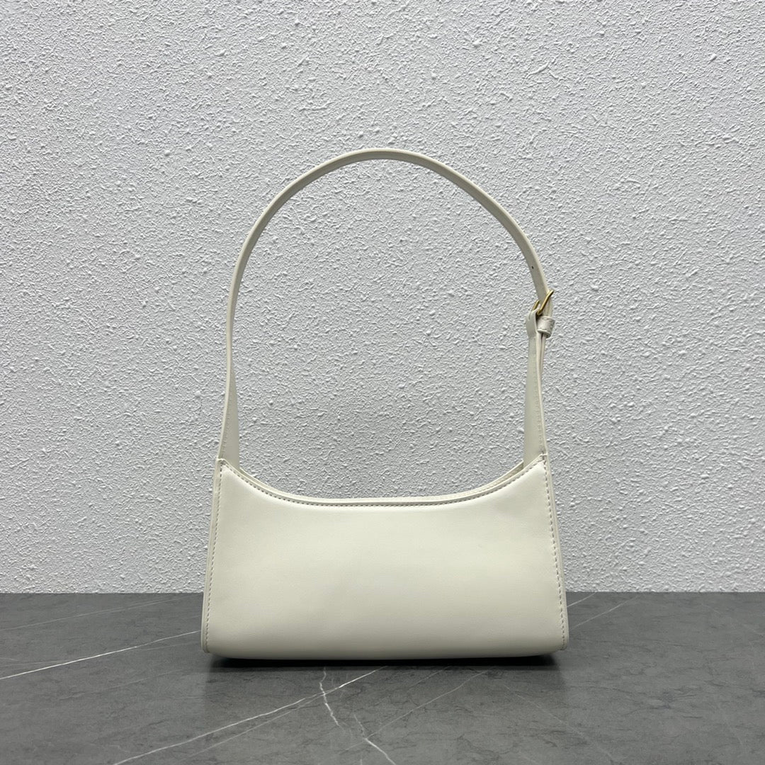 GLAMI Cuir Triomphe Shoulder Bag White For Women 9.4in/24cm