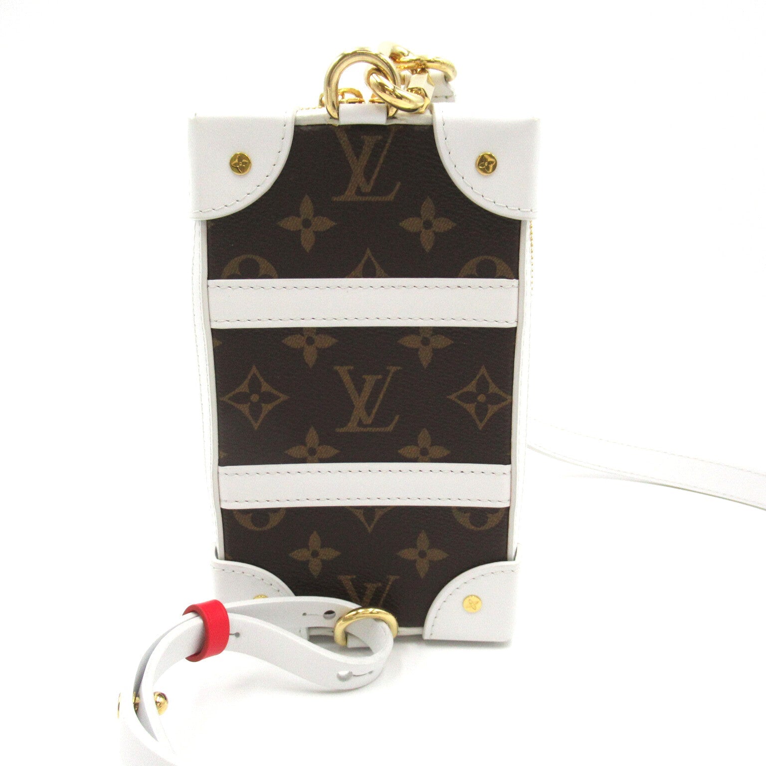 Louis Vuitton NBA St-Tank Phone Box Shoulder Bag PVC Coated Canvas Leather Monogram  White/Brown M80102