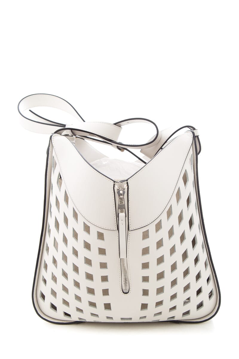Loewe White Hammock Tulip Leather Handbag