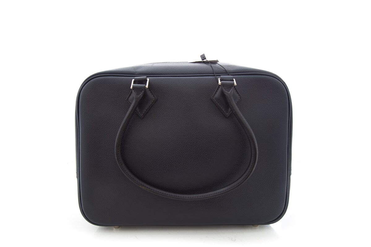 HermÃƒÆ’Ã‚Â¨s  Bleu Indigo Plume 28cm Handbag