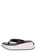 Givenchy Black & White Leather Sandals SZ 39