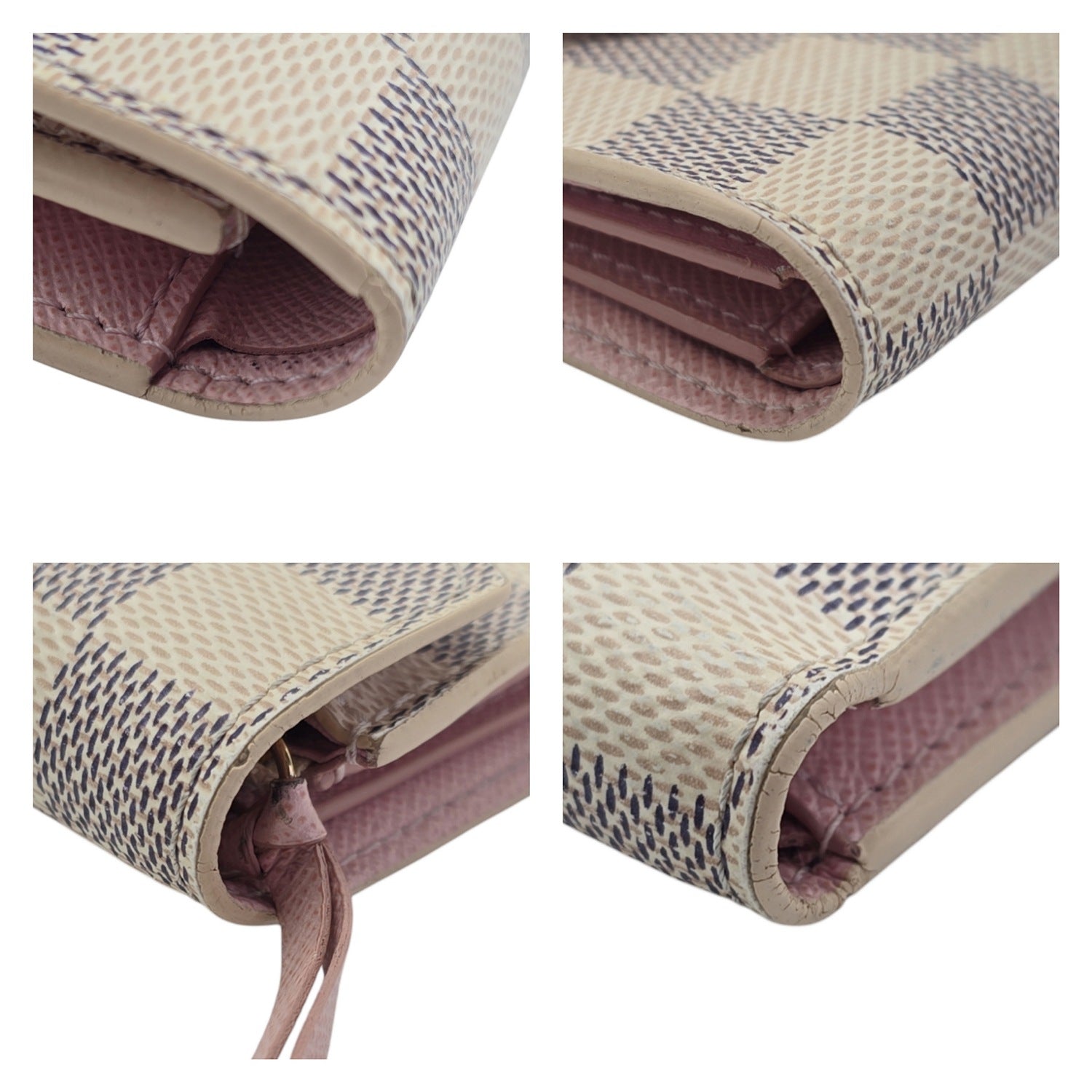 Louis Vuitton Damier Azur Victorine Wallet Rose Ballerine