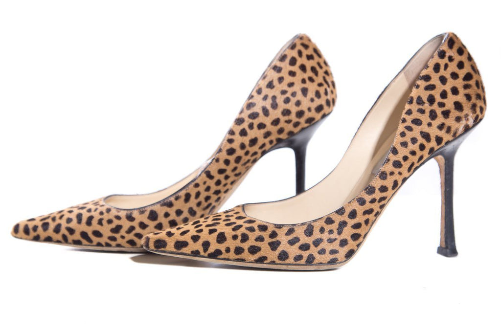 Jimmy Choo Animal Print Pony Hair Heels SZ 36.5