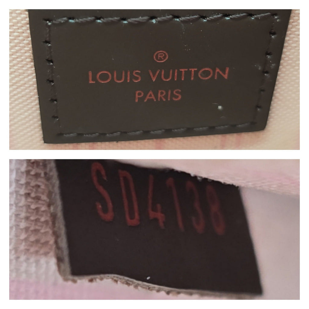 Louis Vuitton Damier Ebene Neverfull Pochette Wristlet