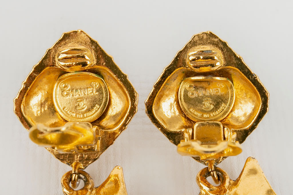 Boucles d'oreilles dorÃƒÆ’Ã‚Â©es Chanel