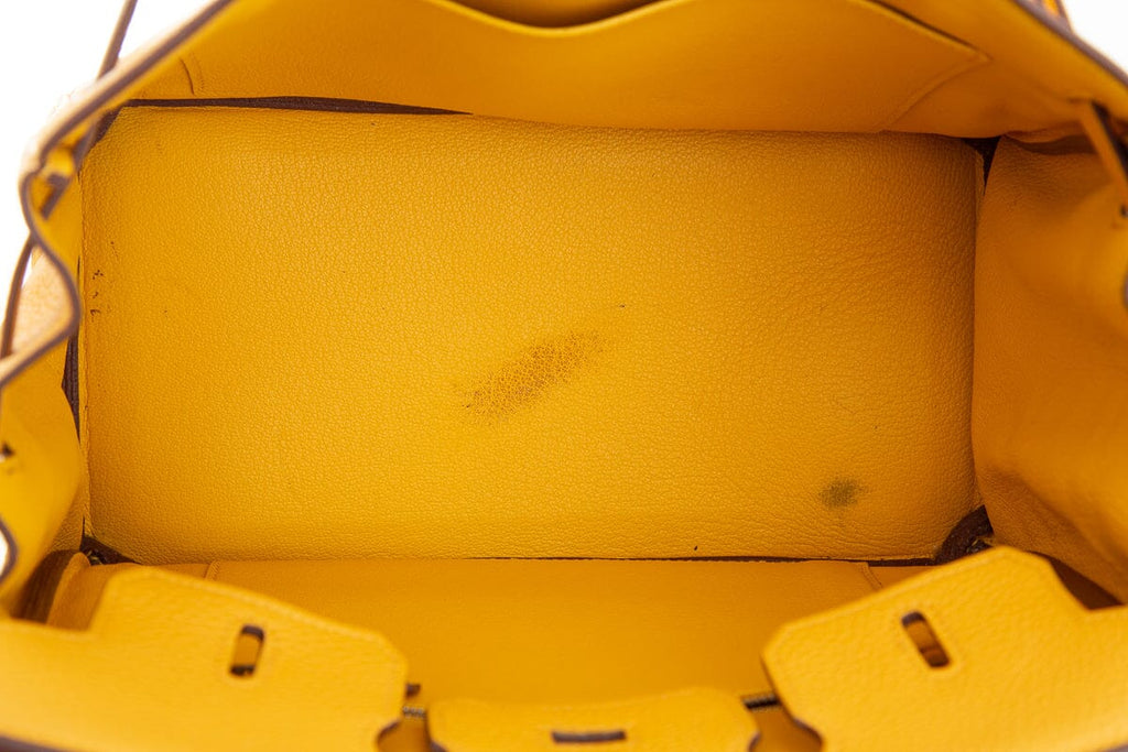 HermÃƒÆ’Ã‚Â¨s 2009 Jaune Ambre Togo Birkin 25 W/ Palladium HW