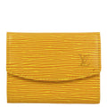 Louis Vuitton 2002 Yellow Epi Porte Mannaie Simple Coin Purse Wallet M63419