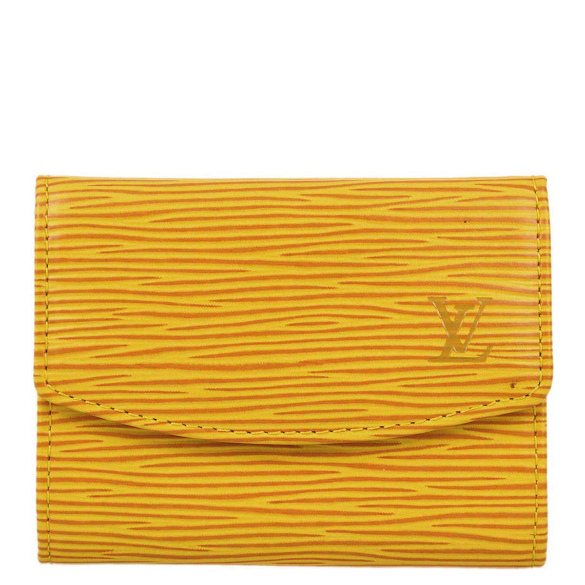 Louis Vuitton 2002 Yellow Epi Porte Mannaie Simple Coin Purse Wallet M63419