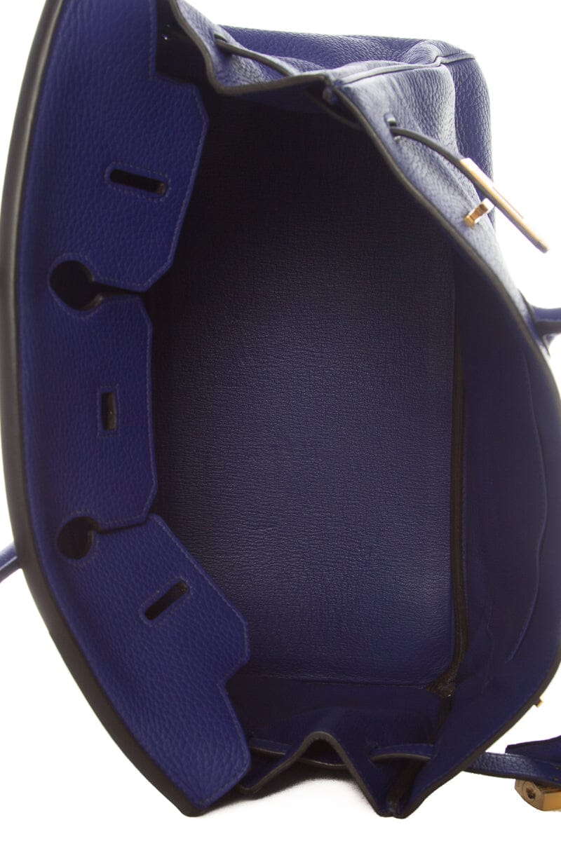 HermÃƒÆ’Ã‚Â¨s Blue Electric Birkin 35 Togo GHW  Handbag