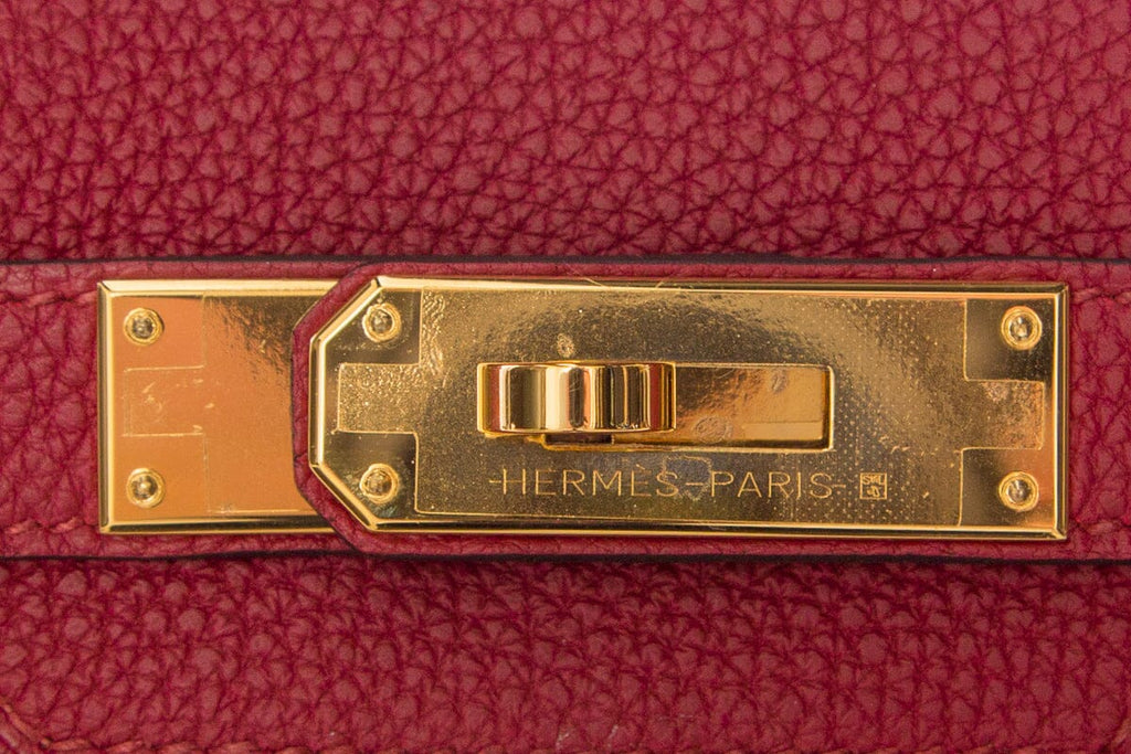 HermÃƒÆ’Ã‚Â¨s Birkin 30CM Togo Leather Rouge Handbag