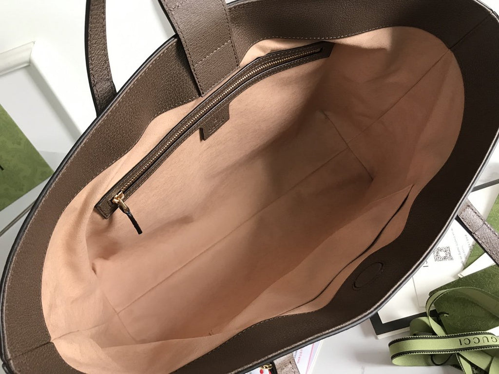 Glami OphiGLAMIa Glami MeGLAMIum Tote Bag Beige/Ebony Glami Supreme Canvas And Brown For Women 15in/38cm 631685 96IWB 8745