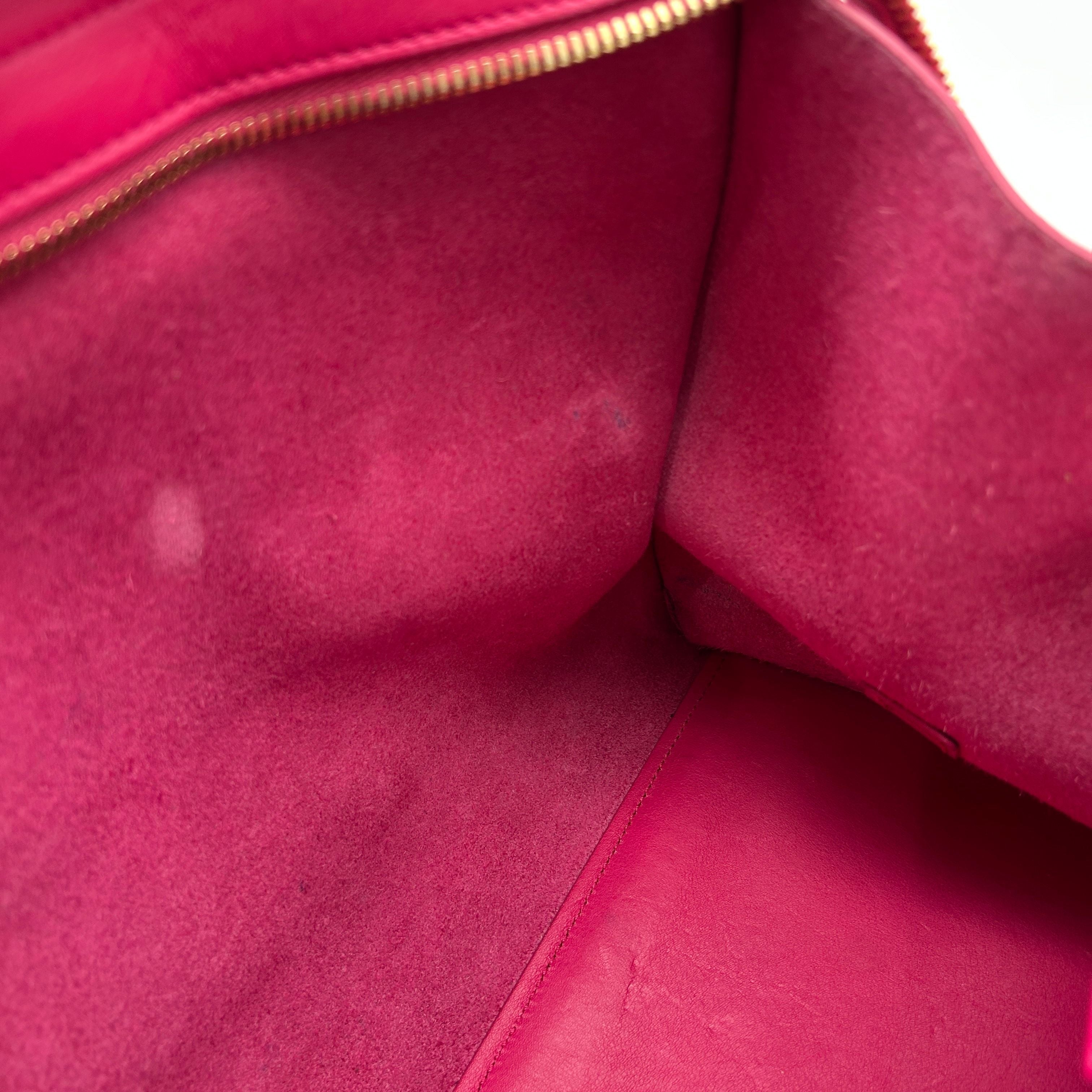 SAINT LAURENT Calfskin Small Monogram Cabas Fuchsia LA15533