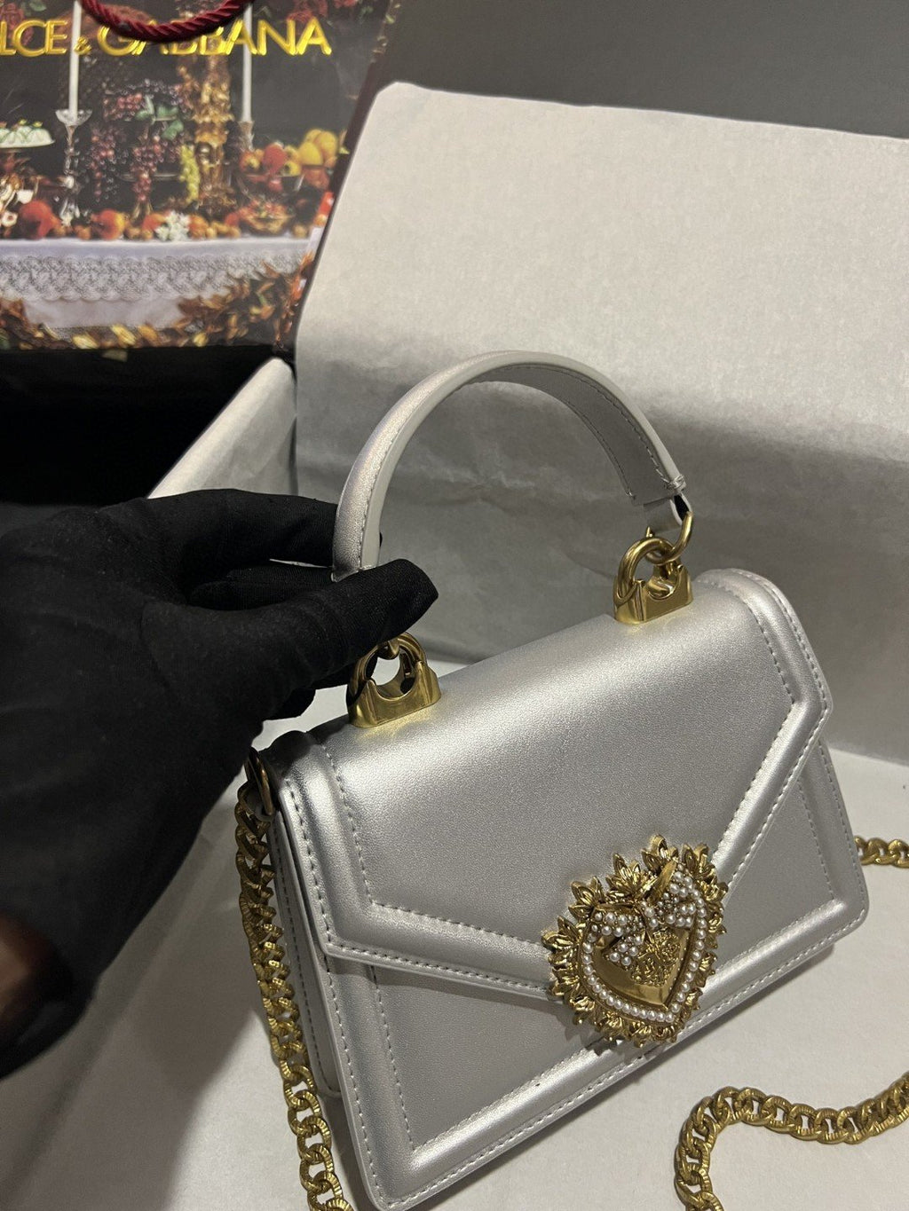GLAMI Small Devotion Bag In Plain Silver For Women 7.5in/19cm GLAMI