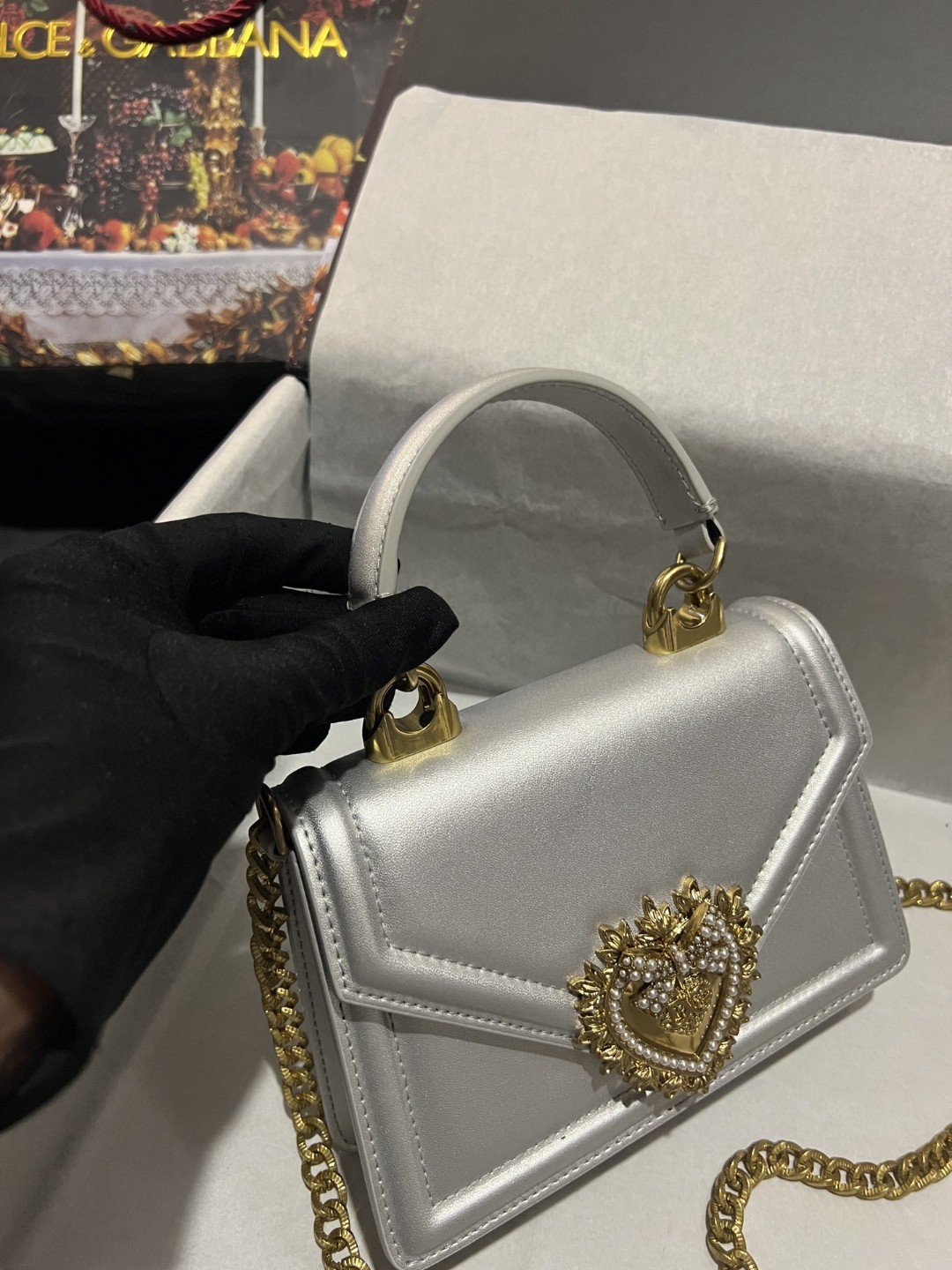 GLAMI Small Devotion Bag In Plain Silver For Women 7.5in/19cm GLAMI