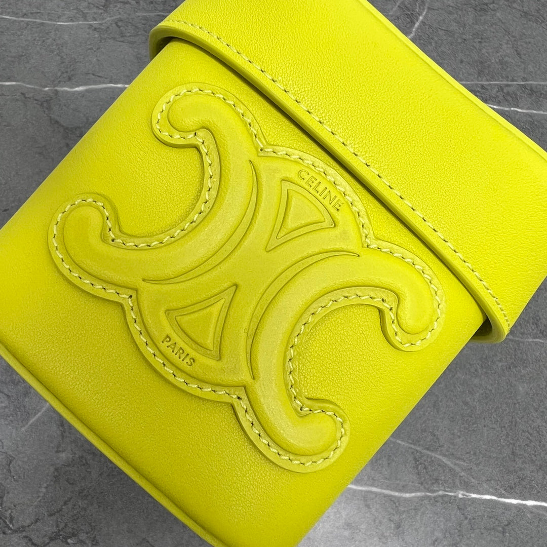 GLAMI Small Box Cuir Triomphe Yellow For Women 4in/11cmÃƒâ€šÃ‚Â 