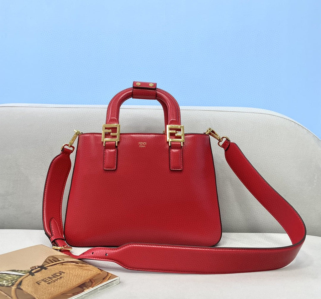 FI MeGLAMIum FF Tote Shoulder Red Bag For Woman 38cm/15in