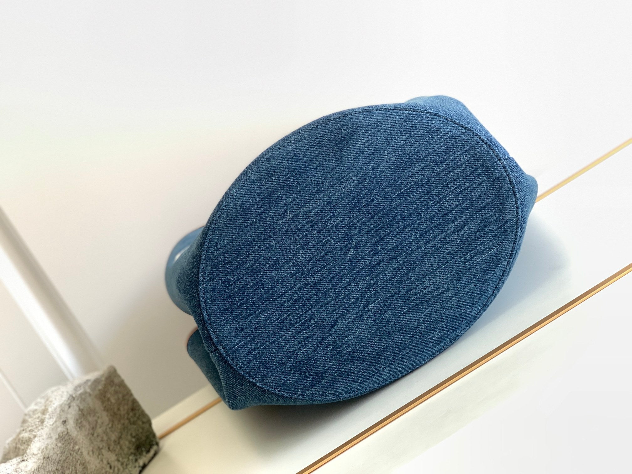 GLAMI Large Couffin In Denim With GLAMI Paris Navy / Tan For Women 26in/67cm 196262EF6.07AT