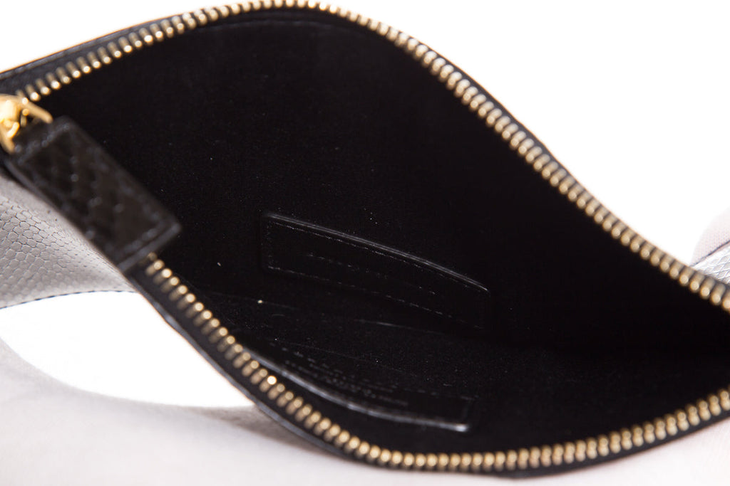 Saint Laurent Black Pouch with Gold Chain