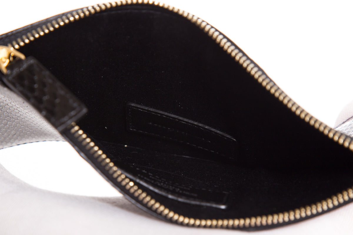 Saint Laurent Black Pouch with Gold Chain