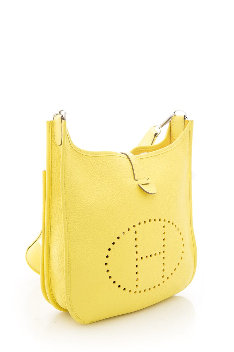 HermÃƒÆ’Ã‚Â¨s Yellow Evelyne Handbag PM with Clemence Leather
